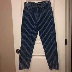 American Eagle Striped Mom Jeans